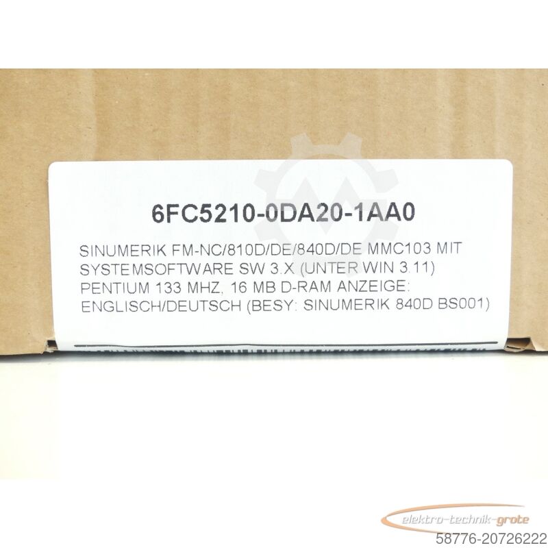 🏷️ Siemens 6FC5210-0DA20-1AA0 SN:SC-JD2042945 generalüberholt