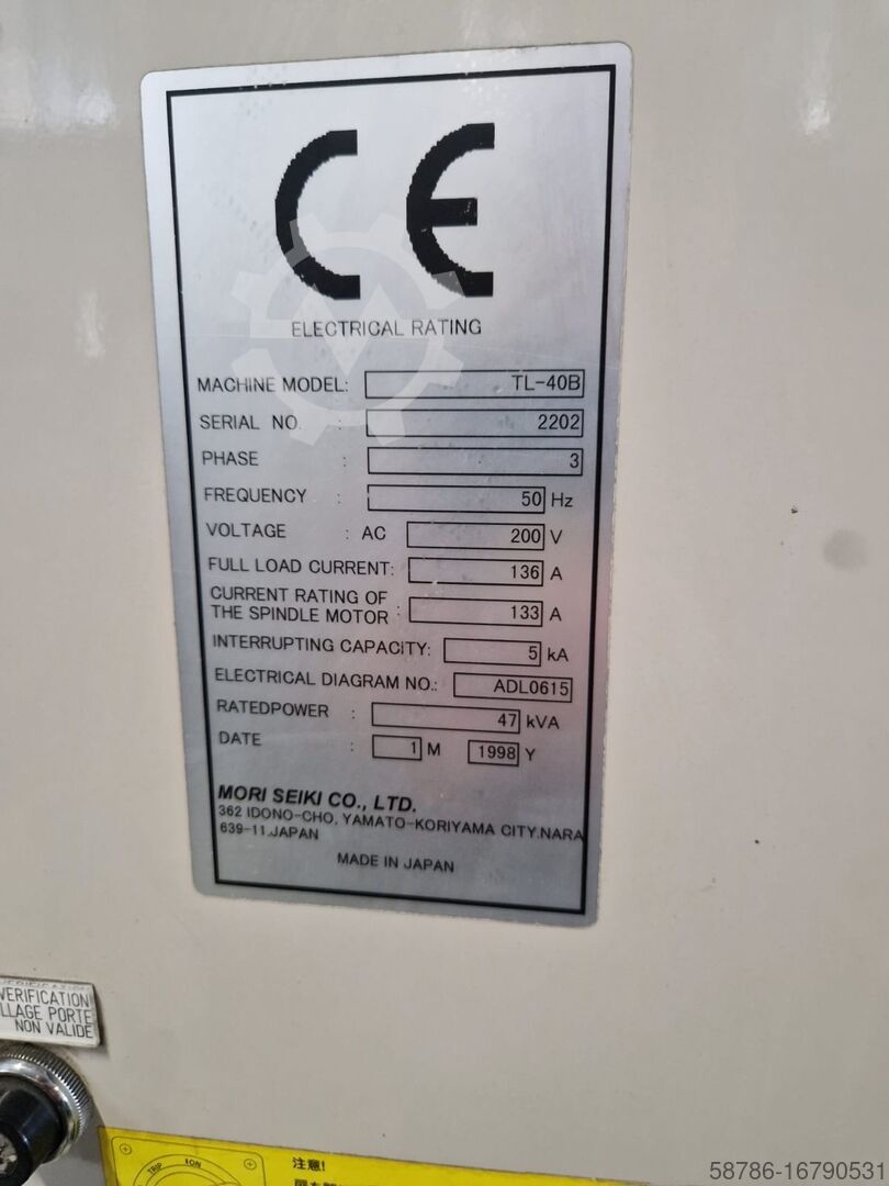 🏷️ Mori Seiki TL40 - used Cnc lathe for sale