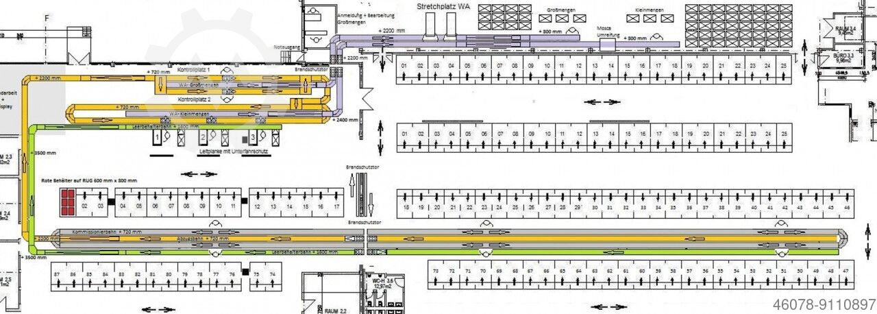 Dematic - used Full line Dematik 84180 mm order picking system... for sale
