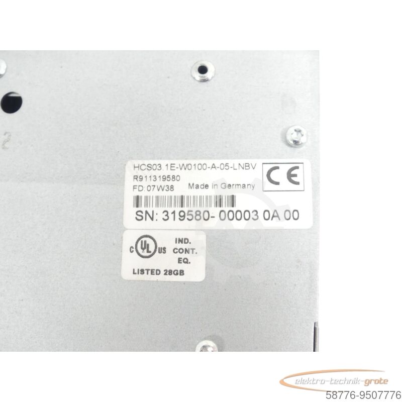 🏷️ Rexroth HCS03.1E-W0100-A-05-LNBV MNR: R911319580 SN:319580