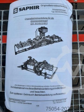 SAPHIR Grnlandstriegel GS 603 mit Drillstar - used Field cultivator for  sale