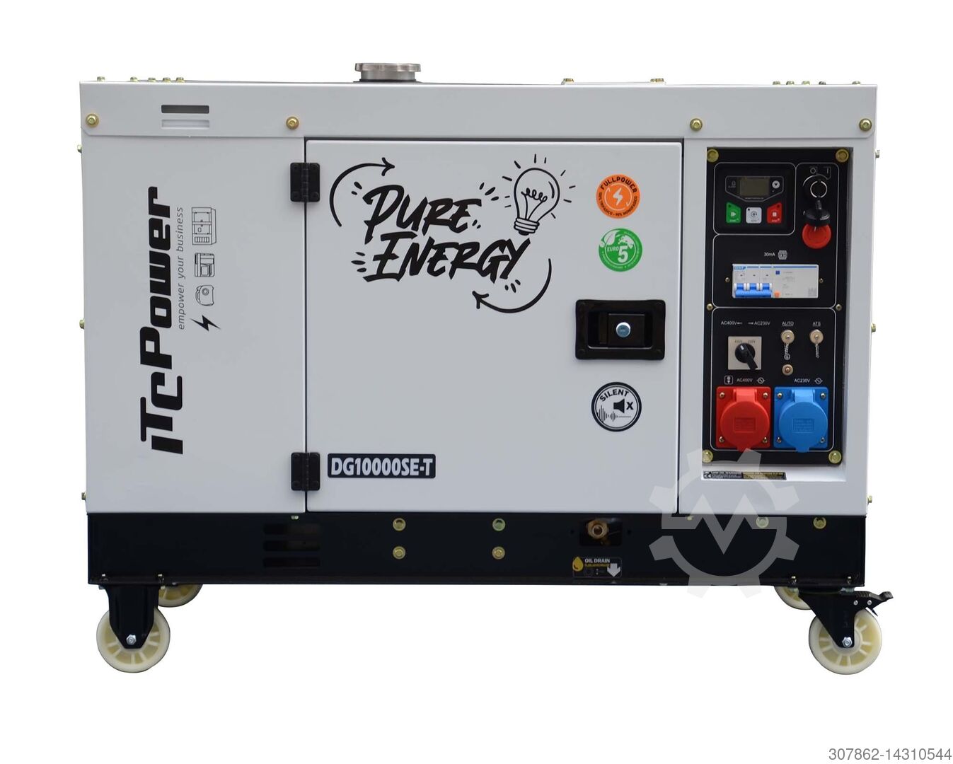 ▷ Notstromaggregat 10,6kVA Diesel Stage-V ITC POWER DG10000SE-T