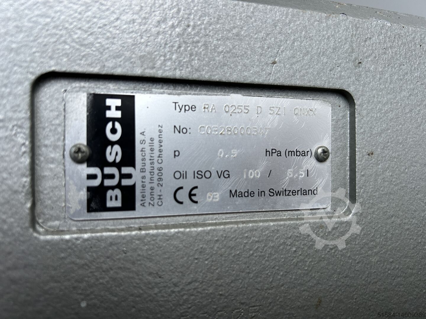 🏷️ Busch RA0255 - used Vacuum pump for sale