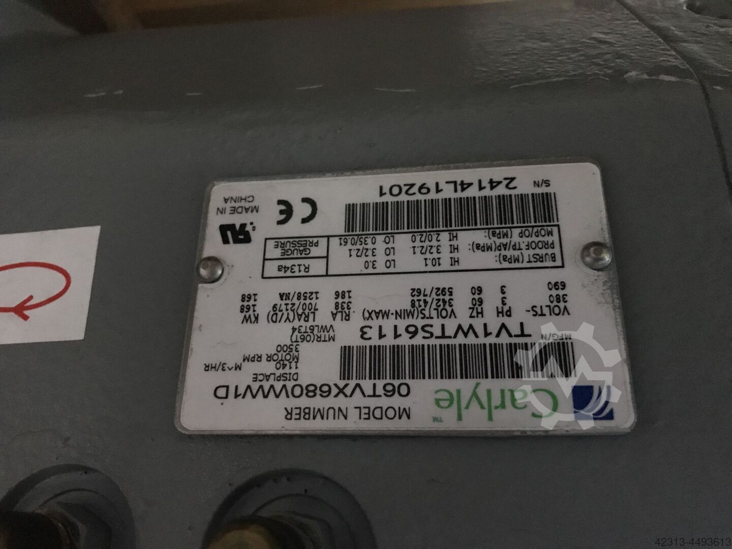 Carlyle 06TVX680WW1D - used Carlyle/Carrier Screw Compressor for sale