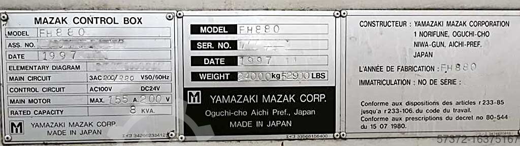 🏷️ Mazak FH 880 - used CNC Milling Machine for sale
