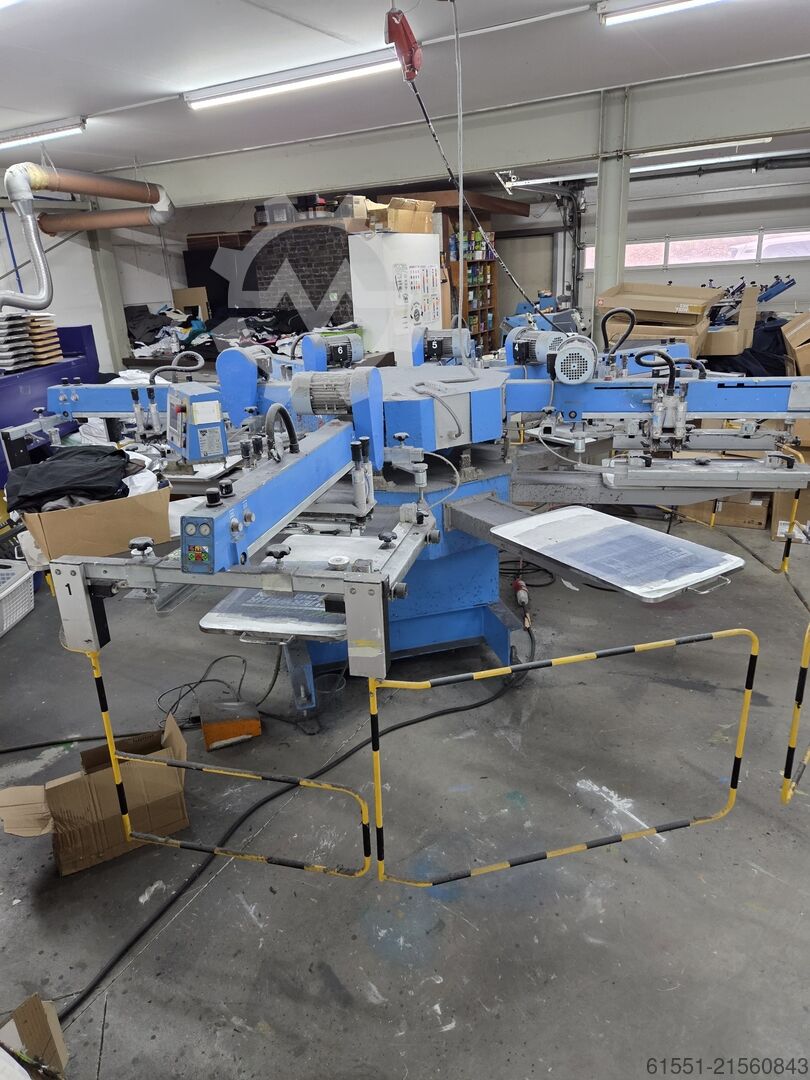 Walz Easy - used Screen printing carousel for textile printing, 6 ...