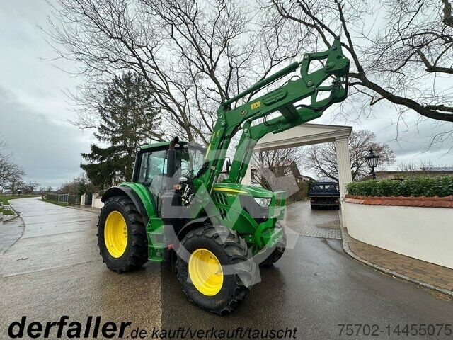 ▷ Used Tractor John Deere 6140M Allrad mit Industriefrontlader