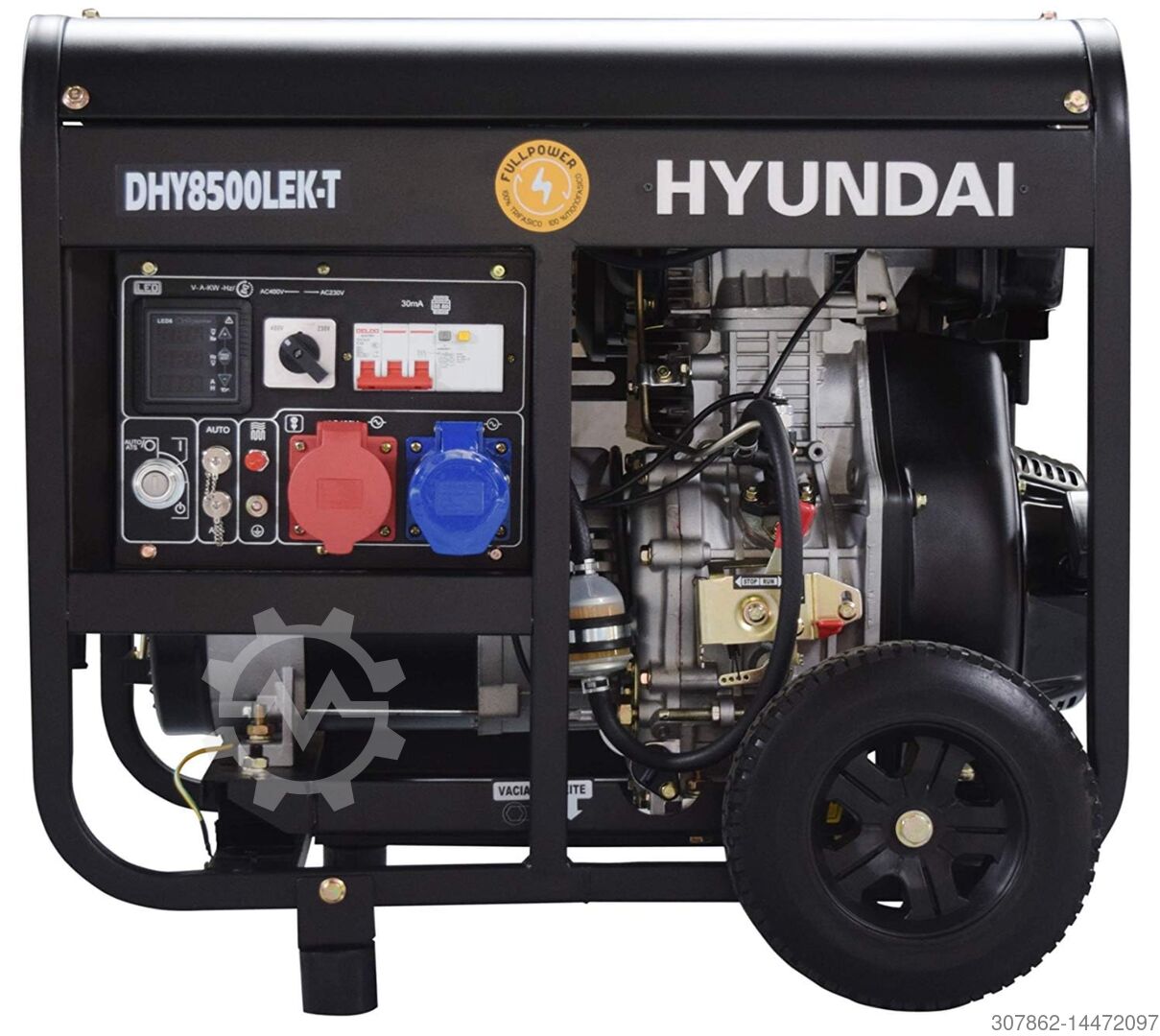 ▷ Generator 8kVA Diesel Hyundai 230/400V DHY8500LEK-T Full Power gebraucht  kaufen 