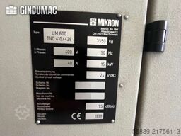 MIKRON UM600 TNC 410/426