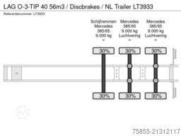LAG O-3-TIP 40 56m3 / Discbrakes / NL Trailer
