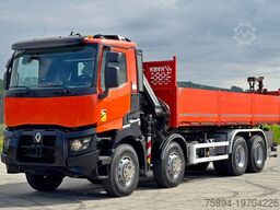 RENAULT C 430 *KIPPER 6,80m* HIAB X-HIDUO 188 ES-4 * 8x4