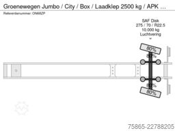 Groenewegen Jumbo / City / Box / Laadklep 2500 kg / APK TUV...