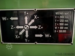 CNC BORING MILL WOTAN RAPID 1 RAPID 1