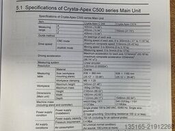 Mitutoyo Crysta Apex C544