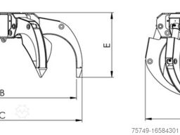 ungesetzt Greifer Holz Schrott Zweischallen m. Rotator
