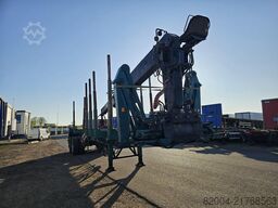 LEONET TB 18 |WOOD TRAILER WITH CRANE| BPW DRUM STEEL ...