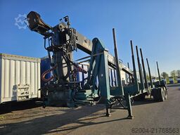 LEONET TB 18 |WOOD TRAILER WITH CRANE| BPW DRUM STEEL ...