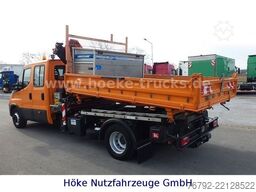 IVECO 70 C 18 DoKa/Kipper/Palfinger Kran/Greifer/2xAHK