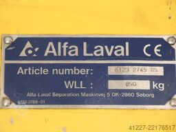 Alfa Laval Tragfähigkeit 850 kg