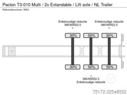 Pacton T3-010 Multi / 2x Extandable / Lift axle / NL T...
