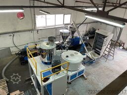 Twin screw extruder with hot and cold PB-65 twin screw extruder