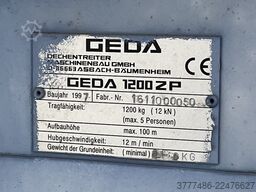 GEDA 1200 ZP Bauaufzug 3,25 x 1,40 m