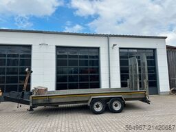 Demmler TT119 Tiefladeranhänger mit Rampen Fräse