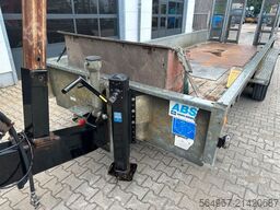 Demmler TT119 Tiefladeranhänger mit Rampen Fräse