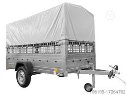 Unitrailer 264 KIPP mit Laubgitter und Hochplane