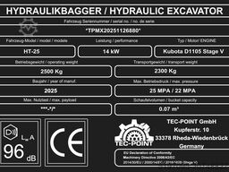 Tec-Point GmbH - Motor Kubota D1105 HT25P mit Stahlketten AKTIONSPREIS! NEU!
