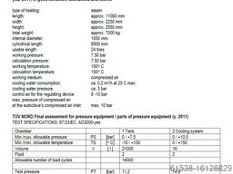 SCHOLZ internal D=1650 mm, L=9,5 m