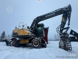 Volvo EW160D wheeled excavator with elevating cab and so