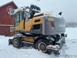 Volvo EW160D wheeled excavator with elevating cab and so