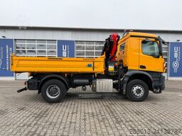 MERCEDES-BENZ AROCS 1843 4x2 Kipper Kran Palfinger PK12.501