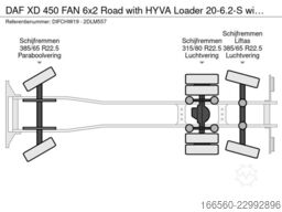 DAF XD 450 FAN  6x2 Road  with HYVA Loader 20-6.2-S...