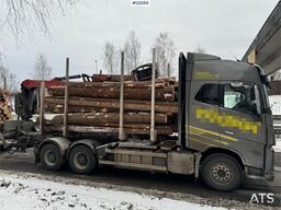 Volvo FH16 750 6x4 timber truck with Epsilon M12 crane