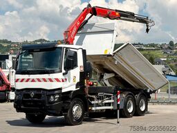 RENAULT C 380* KIPPER 5,20 m* KRAN/FUNK * TOPZUSTAND !