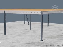 10x10m Lagerbühne , Belastung : 500kg/qm Unterkante: 2,5m , ca. 100qm Systembühne