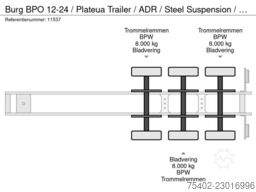 Burg BPO 12-24 / Plateua Trailer / ADR / Steel Suspe...