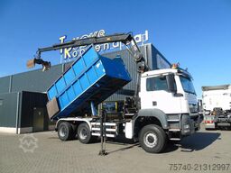 MAN TGX + 6x6 + HIAB 166 E3 HIPRO + 3SIDE TIPPER