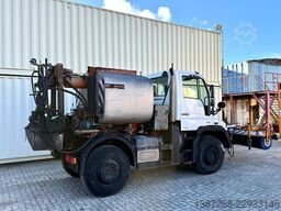 UNIMOG U400 mit Breining U2000 Bitumenspritze + Besen