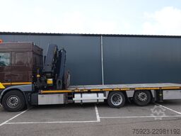 DAF XF 460 6x2 flatbed truck with Palfinger PK 5000...
