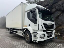 Iveco Stralis 360 4x2 box truck with full side opening.