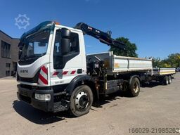 IVECO 140E250 Kipper mit HIAB Kran möglich mitAnhänger