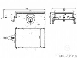 Unitrailer Anhänger 201 KIPP mit Flachplane