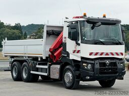 RENAULT C 380* KIPPER 5,20 m* KRAN/FUNK * TOPZUSTAND !
