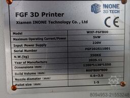 INONE3D FGF 800 3D Printer