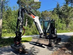 Bobcat E55Z Mini Excavator w/ Rototilt and 2 buckets. 230