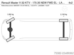Renault Master V-32-KTV - 170.35 NEW FWD EL - LAADBAK &...