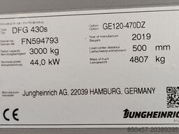 Jungheinrich DFG 430s /2019y /5294mh/ 4.7m/ 4 ventil